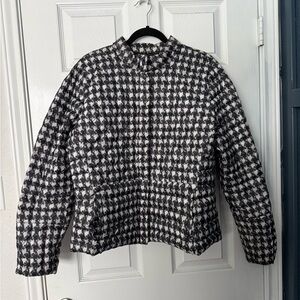 Black and White Houndstooth Women's Jacket